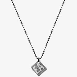 Emporio Armani Mens New Logo Stainless Steel Pendant Necklace EGS2754060