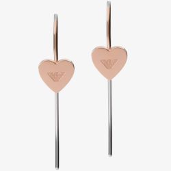 Emporio Armani Sentimental Two Tone Stainless Steel Dropper Earrings EGS2826221