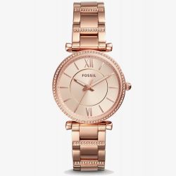 Fossil Carlie Rose Gold Tone Watch ES4301