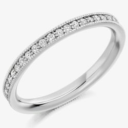 Platinum Milgrain-Edge Diamond Eternity Ring FET1764