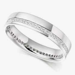 Platinum 0.54ct Princess-Cut Diamond Eternity Ring (K) FET946 K