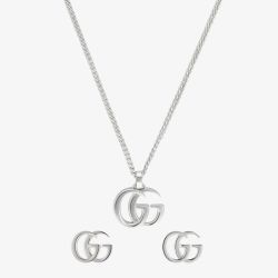 Gucci Marmont Silver Trademark GG Jewellery Set YBB81491400100U & YBD81491900100U