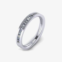 Platinum 0.40ct Baguette-Cut Diamond Eternity Ring (M) HET2204