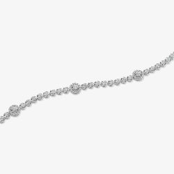 18ct White Gold 2.50ct Diamond Cluster Bracelet HSB1015(2.50CT)S