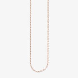 THOMAS SABO Rose Gold Plated Round Belcher Chain KE1219-415-12