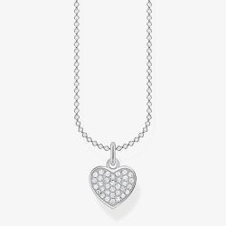 THOMAS SABO Silver Pave Heart Necklace KE2046-051-14-L45V
