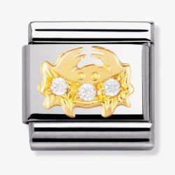 Nomination CLASSIC Gold Zodiac Cubic Zirconia Cancer Charm 030302/04