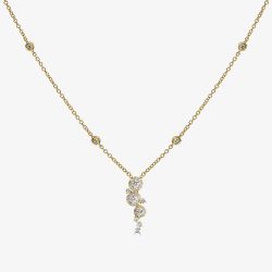 18ct Yellow Gold 0.58ct Diamond Pendant Necklet LG195/PA