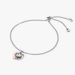 Michael Kors Stainless Steel Two Colour Double Heart Adjustable Bracelet MKC1294AN931