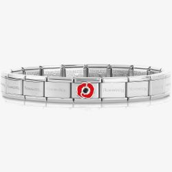 Nomination CLASSIC Composable Silver Red Poppy Bracelet 030000 + 330305/17