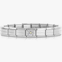 Nomination CLASSIC Composable Silver Cubic Zirconia Daisy Bracelet 030000 + 330311/13