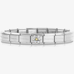 Nomination CLASSIC Composable Silver Cubic Zirconia Daffodil Bracelet 030000 + 330311/14