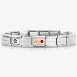 Nomination CLASSIC Rose Gold & Silver July Ruby Bracelet 430508/07