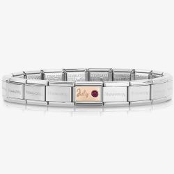 Nomination CLASSIC Rose Gold & Silver July Ruby Bracelet 430508/07