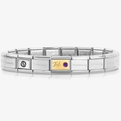 Nomination CLASSIC Composable February Amethyst Bracelet 030519/02