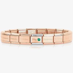 Nomination CLASSIC Rose Gold May Emerald Bracelet 430508/05