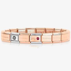 Nomination CLASSIC Rose Gold July Ruby Bracelet 430508/07