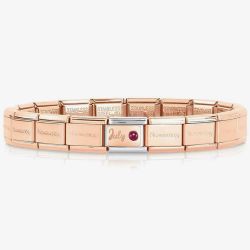 Nomination CLASSIC Rose Gold July Ruby Bracelet 430508/07