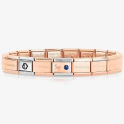 Nomination CLASSIC Rose Gold September Sapphire Bracelet 430508/09