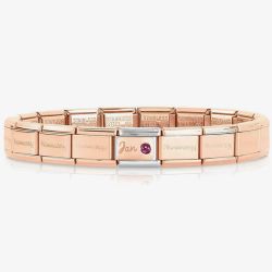Nomination CLASSIC Rose Gold January Garnet Bracelet 430508/01