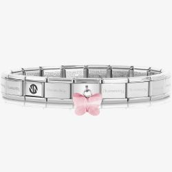Nomination CLASSIC Pink Butterfly Charm Bracelet 030604/11 & 530300 SI
