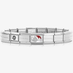 Nomination CLASSIC Christmas Heart and Santa Hat Charm Bracelet 330204/05 & 530300 SI