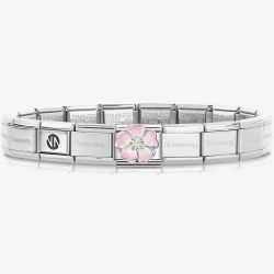 Nomination CLASSIC Pink Flower Fade Charm Bracelet 330321/17 & 530300 SI
