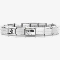 Nomination CLASSIC Silver Auntie Heart Charm Bracelet 530300 SI & 330114/21