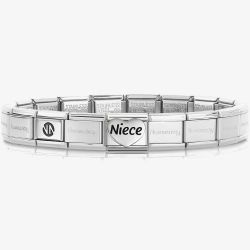 Nomination CLASSIC Silver Niece Heart Charm Bracelet 530300 SI & 330114/26