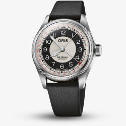 Oris Mens Big Crown 'Bullseye' Pointer Date Black Leather Strap Watch 754 7779 4061-07 5 19 25