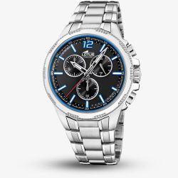 Lotus Mens Black And Blue Chronograph Watch L18991/1