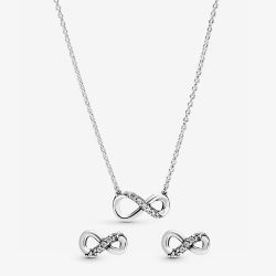 PANDORA Sparkling Infinity Jewellery Set 398821C01-50 & 298820C01