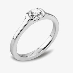 1888 Collection Platinum Tension-Set Rubover Brilliant Cut 0.50ct Diamond Solitaire Ring RI-134