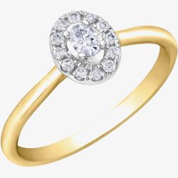 9ct Yellow Gold 0.20ct Diamond Ring 30616YW/20-10