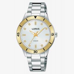 Lorus Ladies Sports White Sunray Dial Bracelet Watch RG243RX9