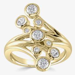 18ct Gold 0.77ct Diamond Wrap Cluster Ring RL98(0.77CT)