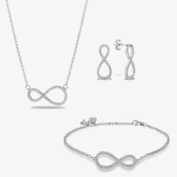 Rosa Lea Pave Infinity Jewellery Set AE-950632NA-1 & AE-950632HA-1 & AE-950711EA