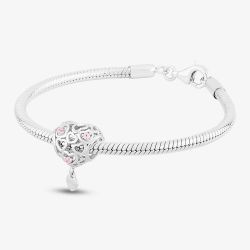 Rosa Lea I Love You Heart Charm & Bracelet AM-2THB007604 & AM-2THB013504