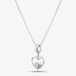 Rosa Lea April Birthstone Heart Dangle Charm Necklace