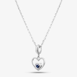 Rosa Lea September Birthstone Heart Dangle Charm Necklace