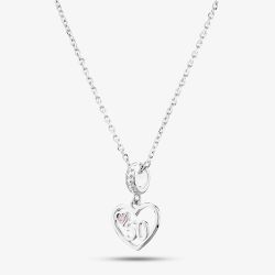 Rosa Lea 50 Heart Dangle Charm Necklace