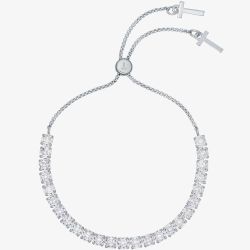 Ted Baker MELRAH Silver Tone Icon Crystal Slider Bracelet TBJ2968-01-02