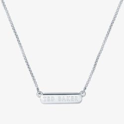Ted Baker SCARL Silver Tone Crystal Sparkle Bar Necklace TBJ2980-01-02