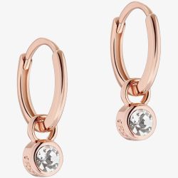 Ted Baker SINALAA Rose Gold Tone Crystal Huggie Earrings TBJ3028-24-02