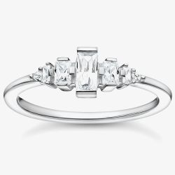 THOMAS SABO Vintage Sterling Silver Cubic Zirconia Ring TR2347-051-14