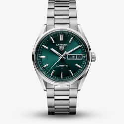TAG Heuer Mens Carrera Day Date Green Dial Watch WDA2115.BA0043