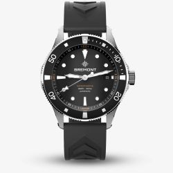 Bremont Supermarine 300m Date Black Rubber Strap Watch SM40-DT-SS-BK-R-S