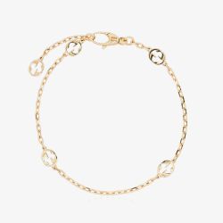 Gucci Interlocking 18ct Yellow Gold Bracelet YBA6299040010