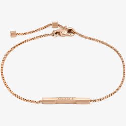 Gucci 18ct Rose Gold Gucci Link to Love Bar Bracelet YBA662106002016