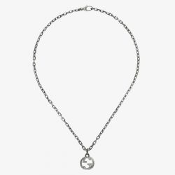 Gucci Interlocking Silver Pendant  YBB45530700100U